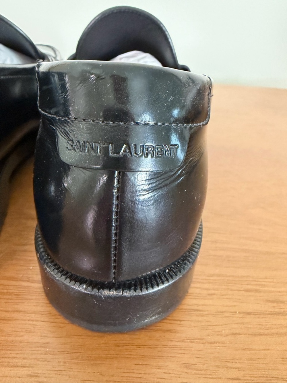 Saint Laurent Black Patent Leather Loafers - women - Picture 7 of 8